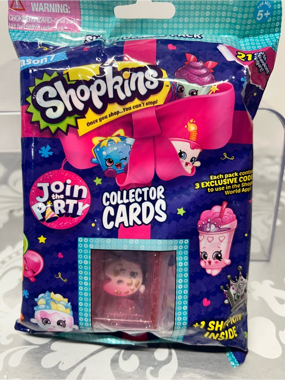 Shopkins season 7 Collector Cards & Toy Pack 21 cards, 1 Shopkins